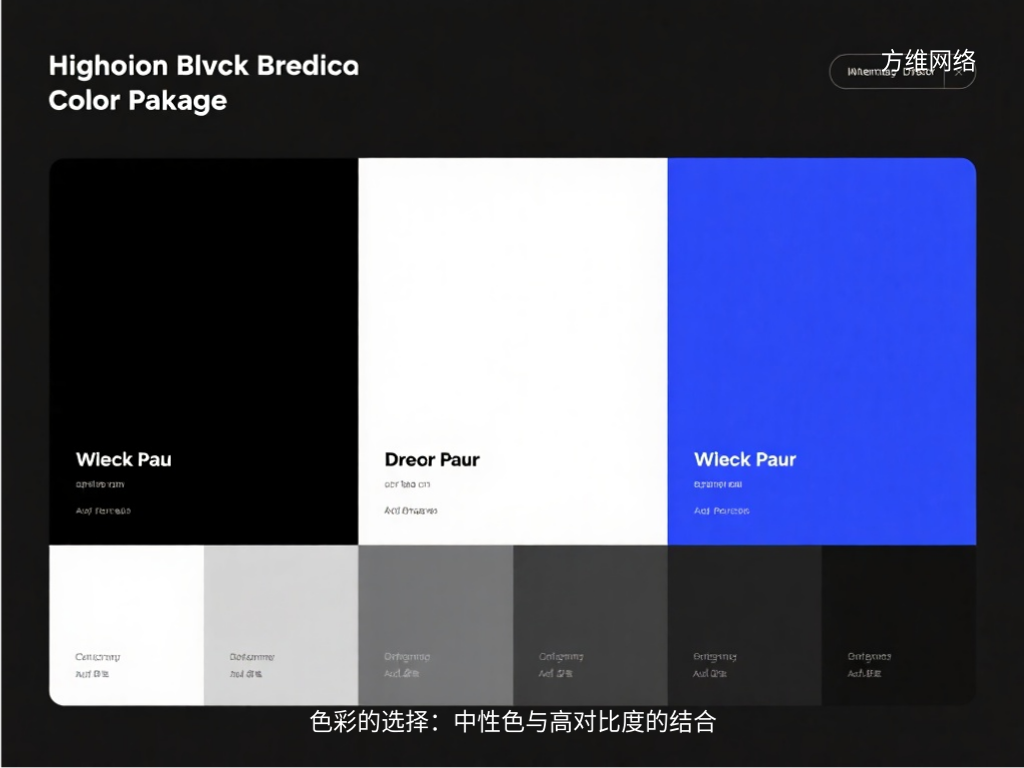 色彩的选择:中性色与高对比度的结合