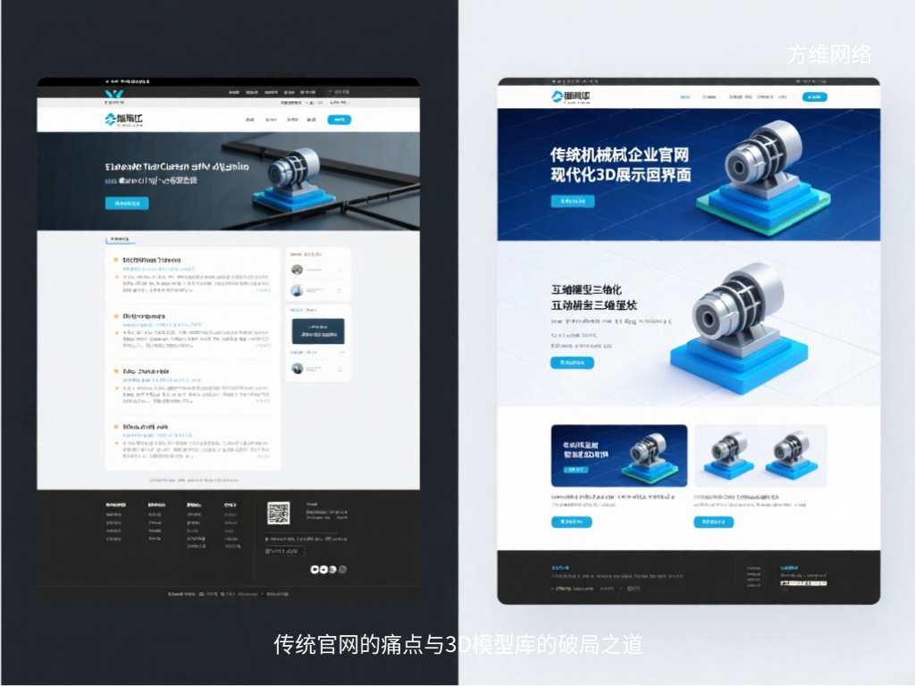 传统官网的痛点与3D模型库的破局之道