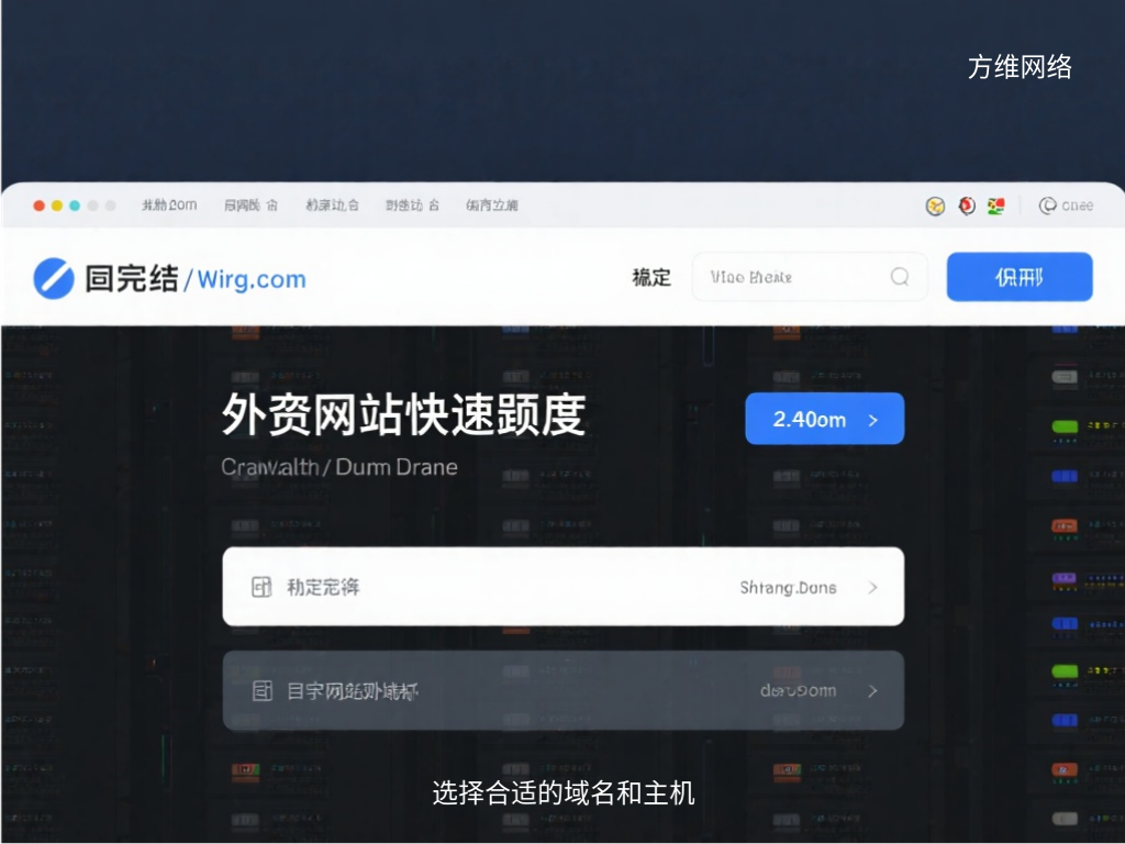 选择合适的域名和主机