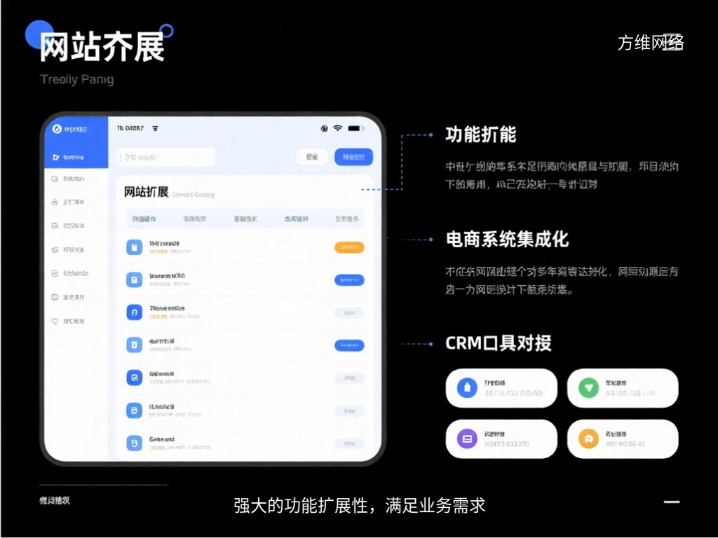 强大的功能扩展性，满足业务需求